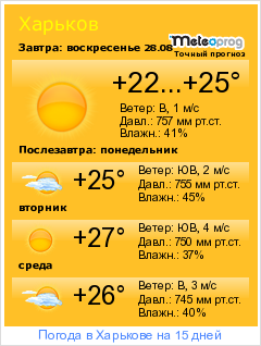 Погода в Харькове